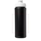 Baseline® Plus grip 750 ml flip lid sport bottle, LDPE, PP Plastic, solid black,White