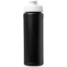 Baseline® Plus grip 750 ml flip lid sport bottle, LDPE, PP Plastic, solid black,White