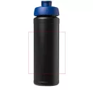 Baseline® Plus grip 750 ml flip lid sport bottle, LDPE, PP Plastic, solid black, Blue