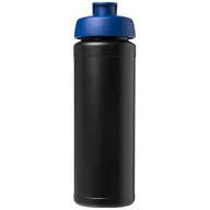   Baseline® Plus grip 750 ml flip lid sport bottle, LDPE, PP Plastic, solid black, Blue