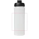 Baseline® Plus grip 750 ml flip lid sport bottle, LDPE, PP Plastic, Transparent, solid black