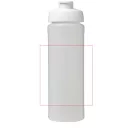 Baseline® Plus grip 750 ml flip lid sport bottle, LDPE, PP Plastic, Transparent,White