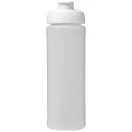 Baseline® Plus grip 750 ml flip lid sport bottle, LDPE, PP Plastic, Transparent,White
