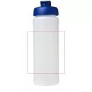 Baseline® Plus grip 750 ml flip lid sport bottle, LDPE, PP Plastic, Transparent, Blue