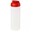 Baseline® Plus grip 750 ml flip lid sport bottle, LDPE, PP Plastic, Transparent, Red  