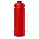 Baseline® Plus grip 750 ml flip lid sport bottle, LDPE, PP Plastic, Red