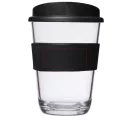 Americano® Cortado 300 ml tumbler with grip, SAN, PP Plastic/HDPE, Silicone, solid black