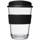 Americano® Cortado 300 ml tumbler with grip, SAN, PP Plastic/HDPE, Silicone, solid black