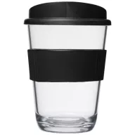   Americano® Cortado 300 ml tumbler with grip, SAN, PP Plastic/HDPE, Silicone, solid black