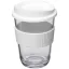 Americano® Cortado 300 ml tumbler with grip, SAN, PP Plastic/HDPE, Silicone, White