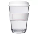 Americano® Cortado 300 ml tumbler with grip, SAN, PP Plastic/HDPE, Silicone, White