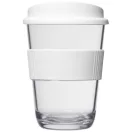 Americano® Cortado 300 ml tumbler with grip, SAN, PP Plastic/HDPE, Silicone, White