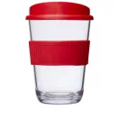 Americano® Cortado 300 ml tumbler with grip, SAN, PP Plastic/HDPE, Silicone, Red
