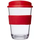 Americano® Cortado 300 ml tumbler with grip, SAN, PP Plastic/HDPE, Silicone, Red