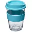 Americano® Cortado 300 ml tumbler with grip, SAN, PP Plastic/HDPE, Silicone, Aqua
