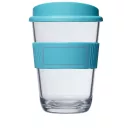 Americano® Cortado 300 ml tumbler with grip, SAN, PP Plastic/HDPE, Silicone, Aqua