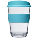 Americano® Cortado 300 ml tumbler with grip, SAN, PP Plastic/HDPE, Silicone, Aqua