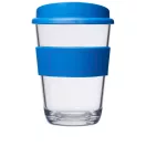 Americano® Cortado 300 ml tumbler with grip, SAN, PP Plastic/HDPE, Silicone, Mid Blue