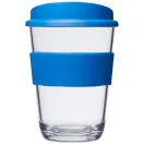 Americano® Cortado 300 ml tumbler with grip, SAN, PP Plastic/HDPE, Silicone, Mid Blue