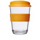 Americano® Cortado 300 ml tumbler with grip, SAN, PP Plastic/HDPE, Silicone, Orange