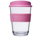 Americano® Cortado 300 ml tumbler with grip, SAN, PP Plastic/HDPE, Silicone, Pink