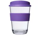 Americano® Cortado 300 ml tumbler with grip, SAN, PP Plastic/HDPE, Silicone, Purple