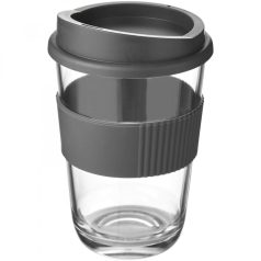   Cana de voiaj, 300 ml, 12.4xØ 8.6 cm, Americano, 20IUN0715, Gri, Plastic, Polipropilena, Silicon