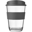 Cana de voiaj, 300 ml, 12.4xØ 8.6 cm, Americano, 20IUN0715, Gri, Plastic, Polipropilena, Silicon
