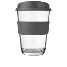 Cana de voiaj, 300 ml, 12.4xØ 8.6 cm, Americano, 20IUN0715, Gri, Plastic, Polipropilena, Silicon