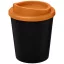 Americano® Espresso 250 ml insulated tumbler, PP Plastic,  solid black,Orange  