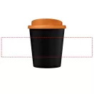 Americano® Espresso 250 ml insulated tumbler, PP Plastic,  solid black,Orange  
