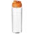 H2O Vibe 850 ml flip lid sport bottle, PET Plastic, PP Plastic, Transparent,Orange  