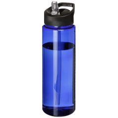   H2O Vibe 850 ml spout lid sport bottle, PET Plastic, PP Plastic, Blue, solid black