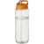 Sticla de apa, sport, 850 ml, 24.3xØ 7.35 cm, H2O, 20IUN0667, Transparent, Portocaliu, PET, Polipropilena