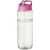 Sticla de apa, sport, 850 ml, 24.3xØ 7.35 cm, H2O, 20IUN0668, Transparent, Roz, PET, Polipropilena