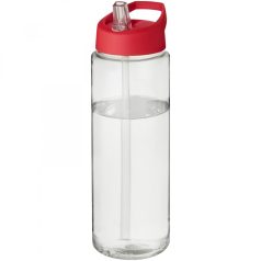   Sticla de apa, sport, 850 ml, 24.3xØ 7.35 cm, H2O, 20IUN0670, Transparent, Rosu, PET, Polipropilena