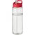 Sticla de apa, sport, 850 ml, 24.3xØ 7.35 cm, H2O, 20IUN0670, Transparent, Rosu, PET, Polipropilena