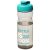 H2O Eco 650 ml  flip lid sport bottle, PCR Plastic, PP Plastic, Heather Charcoal,Aqua