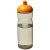 H2O Eco 650 ml dome lid sport bottle, PCR Plastic, PP Plastic, Heather Charcoal,Orange  