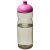 H2O Eco 650 ml dome lid sport bottle, PCR Plastic, PP Plastic, Heather Charcoal,Magenta