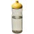 H2O Eco 650 ml dome lid sport bottle, PCR Plastic, PP Plastic, Heather Charcoal,Yellow  
