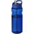 Sticla de apa, sport, 650 ml, 22.4xØ 7.35 cm, H2O, 20IUN0586, Albastru, Plastic, Polipropilena, Silicon