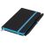 Small noir edge notebook, PU, solid black, Blue