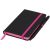 Small noir edge notebook, PU, solid black,Pink  