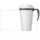 Cana de voiaj, 350 ml, 13,5x15,5xø9,5 cm, Brite-Americano, 20SEP0853, Polipropilena, Negru, Alb