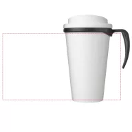   Cana de voiaj, 350 ml, 13,5x15,5xø9,5 cm, Brite-Americano, 20SEP0853, Polipropilena, Negru, Alb