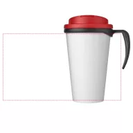   Cana de voiaj, 350 ml, 13,5x15,5xø9,5 cm, Brite-Americano, 20SEP0852, Polipropilena, Negru, Rosu