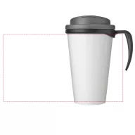   Cana de voiaj, 350 ml, 13,5x15,5xø9,5 cm, Brite-Americano, 20SEP0851, Polipropilena, Negru, Gri