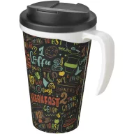   Cana de voiaj, 350 ml, 13,5x15,5xø9,5 cm, Brite-Americano, 20SEP0863, Polipropilena, Alb, Negru