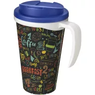   Cana de voiaj, 350 ml, 13,5x15,5xø9,5 cm, Brite-Americano, 20SEP0855, Polipropilena, Alb, Albastru